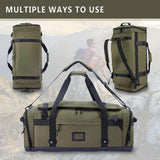 Large Duffle Bag for Travel - Men & Women, Foldable Gym Duffle Backpack, Heavy Duty Tactical Military Canvas Duffel Bags, Extra Big Carry On with Shoe Pockets, Waterproof (80L/103L)