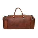 Large Leather 32 Inch Luggage Handmade Duffel Bag Carryall Weekender Travel Overnight Gym Sports Carry On For Men And Women (32 inch)