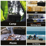 Large Military Duffle Bag Tactical Camping Storage Utility Tote Bag Camping Kitchen Organizer with Deployment Cargo Bag Travel Sports Equipment (Black, Large 31.5"x17.72"x17.72")