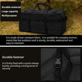Large Military Duffle Bag Tactical Camping Storage Utility Tote Bag Camping Kitchen Organizer with Deployment Cargo Bag Travel Sports Equipment (Black, Large 31.5"x17.72"x17.72")