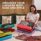 Large Packing Cubes for Travel - 5pc Packing Cubes for Suitcases - Lightweight Luggage Organizer Bags (Non - Compression)