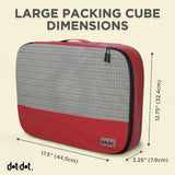 Large Packing Cubes for Travel - 5pc Packing Cubes for Suitcases - Lightweight Luggage Organizer Bags (Non - Compression)