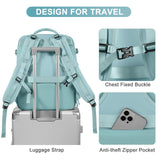 Large Travel Backpack Carry on Flight Approved Mochila De Viaje Carry on Backpack for Airplanes Spirit Airlines Personal Item Bag 18x14x8 Inches Travel Bag Traveling Backpack for Women Men Light Blue