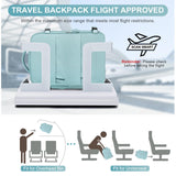Large Travel Backpack Carry on Flight Approved Mochila De Viaje Carry on Backpack for Airplanes Spirit Airlines Personal Item Bag 18x14x8 Inches Travel Bag Traveling Backpack for Women Men Light Blue