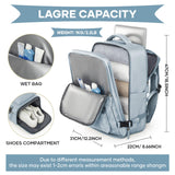 Large Travel Backpack Women Carry On Hiking Backpack Waterproof Outdoor Sports Casual Daypack Personal item Travel Bag Airplane Essentials Spirit Airline Flight Approved Shoes Compartment Men,Blue