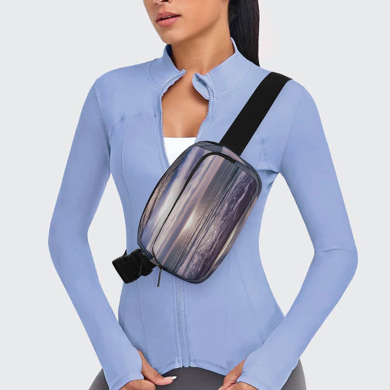 Large Waist Packs with Adjustable Strap,Atlantic Ocean CrossBody Fanny Pack Casual Bag for Travel Sports Running Hiking