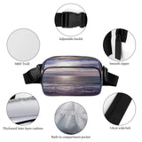 Large Waist Packs with Adjustable Strap,Atlantic Ocean CrossBody Fanny Pack Casual Bag for Travel Sports Running Hiking