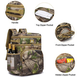Laripwit Picnic Backpack Cooler - 54 Cans Large Soft Camo Lunch Backpack Bag Insulated Leakproof with Double Deck Compartment