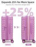 LARVENDER Carry On Luggage 22x14x9 Airline Approved, Suitcases with Wheels