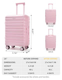 LARVENDER Carry On Luggage 22x14x9 Airline Approved, Suitcases with Wheels
