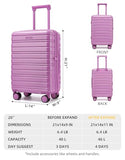 LARVENDER Carry On Luggage 22x14x9 Airline Approved, Suitcases with Wheels