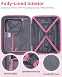 LARVENDER Expandable Carry on Luggage 20inch Suitcase with Wheels, Berry