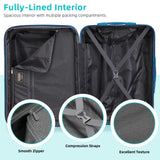 LARVENDER Luggage Sets 3 Piece, 20 Inch Carry on Luggage 22x14x9 Airline Approved Hardside PC+ABS Suitcase Set with Spinner Wheels TSA Lock, Lightweight Luggage Set for Women, Ocean Breeze