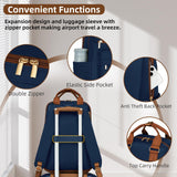 LARVENDER Luggage Sets 3 Piece Expandable Carry on Luggage 22x14x9 Airline Approved Hardshell Suitcase with Wheels TSA Lock, Lightweight Suitcase Set for Women with Travel Backpack, Navy Blue