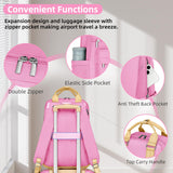 LARVENDER Luggage Sets 3 Piece Expandable Carry on Luggage 22x14x9 Airline Approved Hardshell Suitcase with Wheels TSA Lock, Lightweight Suitcase Set for Women with Travel Backpack, Berry