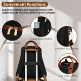 LARVENDER Luggage Sets 3 Piece Expandable Carry on Luggage 22x14x9 Airline Approved Hardshell Suitcase with Wheels TSA Lock, Lightweight Suitcase Set for Women with Travel Backpack, Black