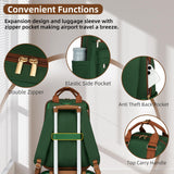 LARVENDER Luggage Sets 3 Piece Expandable Carry on Luggage 22x14x9 Airline Approved Hardshell Suitcase with Wheels TSA Lock, Lightweight Suitcase Set for Women with Travel Backpack, Green