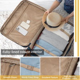 LARVENDER Luggage Sets 4 Piece, Softside Carry On Luggage Suitcase Set with 360° Spinner Wheels for Women Men(28/24/20/18) Navy Blue