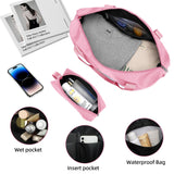LARVENDER Luggage Sets 5 Piece Hardside Expandable Suitcase with Wheels Lock,PC+ABS Hardside Lightweight Rolling Suitcase for Women and Men,Peach Sparkling