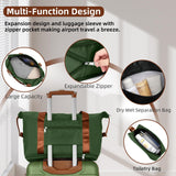 LARVENDER Luggage Sets 6 Piece, Expandable Hardside Carry on Suitcase Set with Spinner Wheels, Lightweight Rolling Luggage Sets for Women with TSA Lock, Green