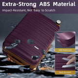 LARVENDER Luggage Sets 6 Piece, Expandable Hardside Carry on Suitcase Set with Spinner Wheels, Lightweight Rolling Luggage Sets for Women with TSA Lock, Purple
