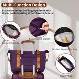 LARVENDER Luggage Sets 6 Piece, Expandable Hardside Carry on Suitcase Set with Spinner Wheels, Lightweight Rolling Luggage Sets for Women with TSA Lock, Purple