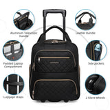 LARVENDER Softside Carry On Luggage 4 Piece, Expandable Carry On Luggage 22x14x9 Airline Approved Underseat Suitcase with Spinner Wheels TSA Lock, Black (16/20/BP/TB)