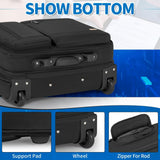 LASUK Rolling Laptop Bag, Wheeled Briefcase 17.3 inch Rolling Briefcase, Overnight Roller Bag, Repellent Travel Roller Underseat Bag