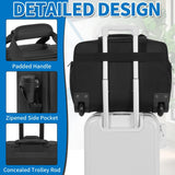 LASUK Rolling Laptop Bag, Wheeled Briefcase 17.3 inch Rolling Briefcase, Overnight Roller Bag, Repellent Travel Roller Underseat Bag