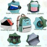 LASUK Toddler Backpack for Boys & Girls 1 - 3 Years, Durable Lightweight Kids Bookbag, Preschool Backpack for Kindergarten, Daycare, Travel, Green Grey