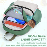 LASUK Toddler Backpack for Boys & Girls 1 - 3 Years, Durable Lightweight Kids Bookbag, Preschool Backpack for Kindergarten, Daycare, Travel, Green Grey