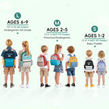 LASUK Toddler Backpack for Boys & Girls 1 - 3 Years, Durable Lightweight Kids Bookbag, Preschool Backpack for Kindergarten, Daycare, Travel, Green Grey