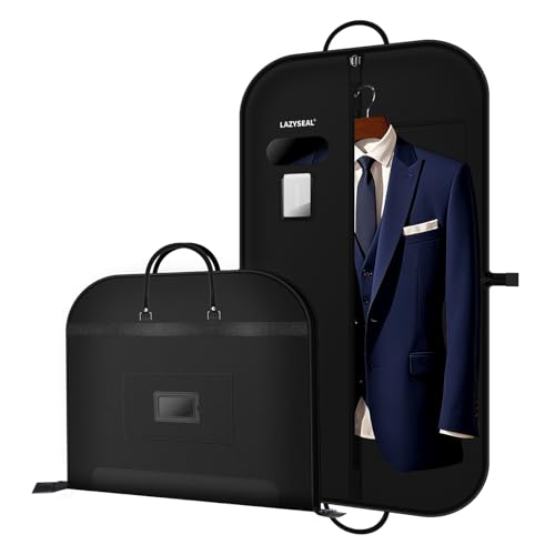 LAZYSEAL Garment Bag for Closet Storage and Travel 43-Inch Waterproof Dustproof Suit Luggage Bag Unisex Clothes Bag Durable 600D | Backpacks4Less