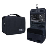 Lcsmaokin Large Capacity Toiletry Bag Travel Bag with Hanging Hook for Men and Women Waterproof Travel Cosmetic Bag Bathroom Storage Bag for Brushes Set,Full - Sized Shampoo,Toiletries,Accessories - Black