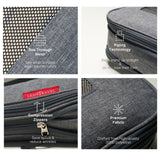 LeanTravel Premium Compression Packing Cubes for Travel - Luggage Organizers with Double Zipper - Sturdy Bags for Suitcase (6 - Pack, Grey)