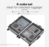 LeanTravel Premium Compression Packing Cubes for Travel - Luggage Organizers with Double Zipper - Sturdy Bags for Suitcase (6 - Pack, Grey)
