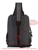 Leaper Retro Canvas Messenger Bag for Men Crossbody Bag Sling Bag Women Shoulder Bag Crossbody Handbags Mens Satchel Black, L