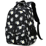Leaper Women Floral Laptop Backpack Water - resistant College Bags Travel Backpack Flower Daypack Fits 15.6 Inch Laptop Black