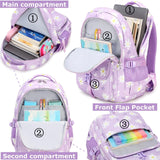 Leaper Women Floral Laptop Backpack Water - resistant College Bags Travel Backpack Flower Daypack Fits 15.6 Inch Laptop Black