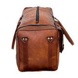 Leather 24 Inch Luggage Handmade Duffel Bag Carryall Weekender Travel Overnight Gym Sports Carry On Duffel Bag For Men And Women