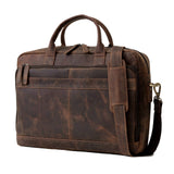 Leather briefcase bag for men Leather Laptop Bags For Men and Women Travel Messenger Bag 16 Inch (Vintage Brown, 16 Inch Briefcase)