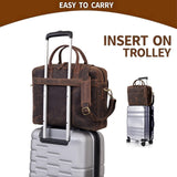 Leather briefcase bag for men Leather Laptop Bags For Men and Women Travel Messenger Bag 16 Inch (Vintage Brown, 16 Inch Briefcase)