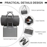 Leather Garment Bag for Travel, Modoker Carry On Suit Carrier Travel Bag with Shoulder Strap - Ideal for Business Trips and Weekend Getaways - The Garment Duffel Bag for Traveling Men Women