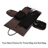 Leather Garment Bag for Travel, Modoker Carry On Suit Carrier Travel Bag with Shoulder Strap - Ideal for Business Trips and Weekend Getaways - The Garment Duffel Bag for Traveling Men Women