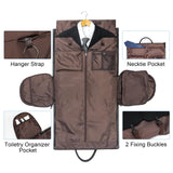 Leather Garment Bag for Travel, Modoker Carry On Suit Carrier Travel Bag with Shoulder Strap/Multiple Pockets - Ideal for Business Trips & Weekend Getaways - The Garment Duffel Bag for Traveling Men