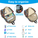 LEDAOU Kids School Backpack with Lunch Box for Boy Kindergarten BookBag School Bag Preschool Kindergarten Toddler Backpack (Brown)