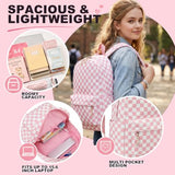 LEDAOU School Backpack for Teen Girls Lightweight 15.6 inch Laptop Bookbag for College Middle High School Women Casual Travel Daypack