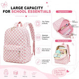 LEDAOU School Backpack for Teen Girls Lightweight 15.6 inch Laptop Bookbag for College Middle High School Women Casual Travel Daypack