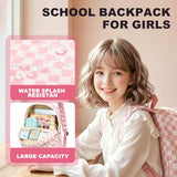 LEDAOU School Backpack for Teen Girls Lightweight 15.6 inch Laptop Bookbag for College Middle High School Women Casual Travel Daypack