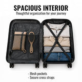 Lee Carry On Luggage with Wheels, 21" TSA Approved Hard Shell Suitcase